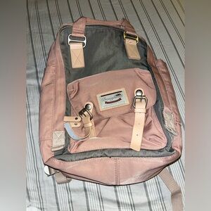 EUC Doughnut Outdoor Adventure Backpack Dusty Pink and Grey
